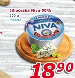 Sýr Niva Jihočeská 50% Madeta
