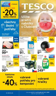 akční leták Tesco 12.8.2020-18.8.2020
