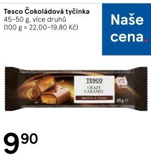 Tyčinka čokoládová Tesco