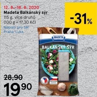 Balkánský sýr Madeta