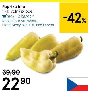 Paprika bílá