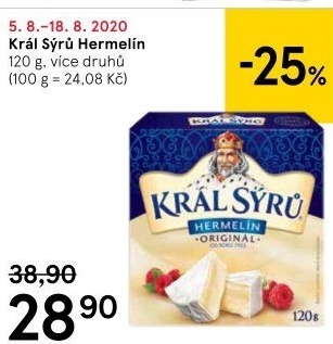 Sýr Hermelín Král sýrů