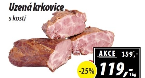 Uzená krkovice s kostí