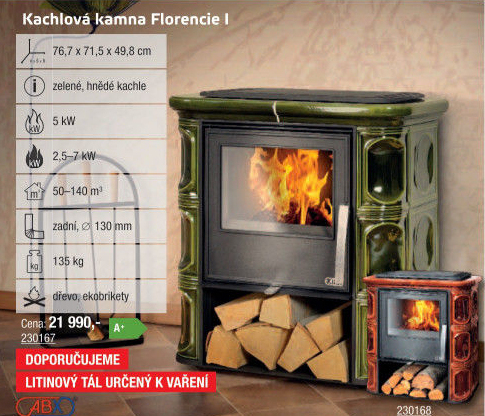 Kachlová kamna Florencie ABX