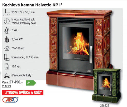 Kachlová kamna Helvetia ABX