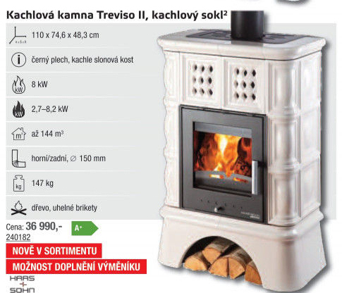 Kachlová kamna Treviso II HAAS + SOHN