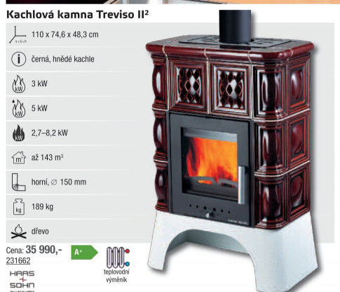 Kachlová kamna Treviso II HAAS + SOHN