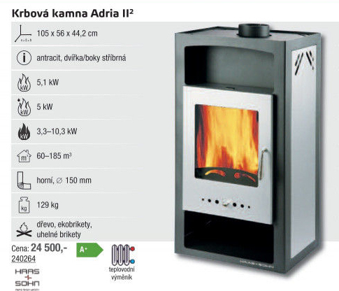 Kamna krbová Adria Haas + Sohn