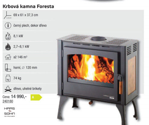 Kamna krbová Foresta Haas + Sohn