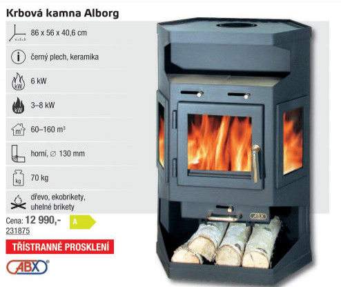 Krbová kamna Alborg ABX