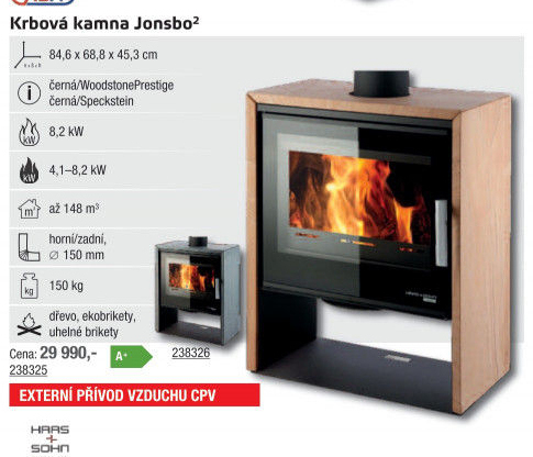 Krbová kamna Jonsbo Haas + Sohn