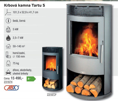 Krbová kamna Tartu 5 ABX