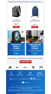 akční leták Sportisimo 13.8.2020-18.8.2020