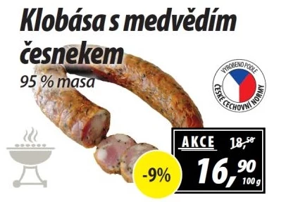 Klobása s medvědím česnekem