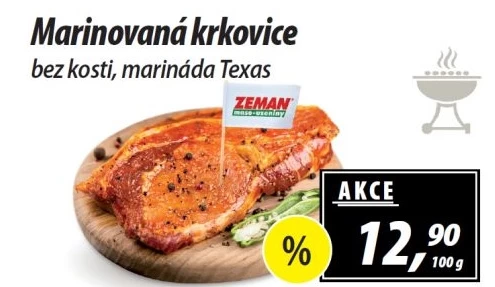Krkovice bez kosti marinovaná Texas Zeman - maso uzeniny