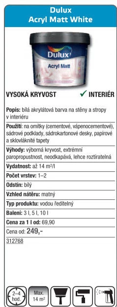 Barva interiérová Acryl Matt Dulux