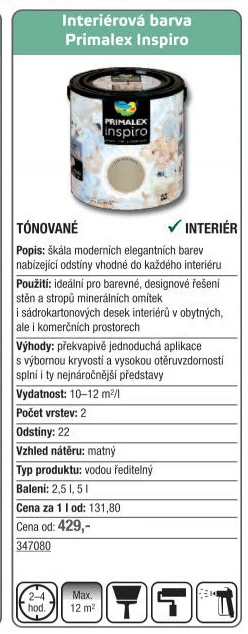 Interiérová barva Primalex Inspiro