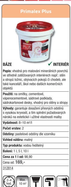 Interiérová barva Primalex Plus