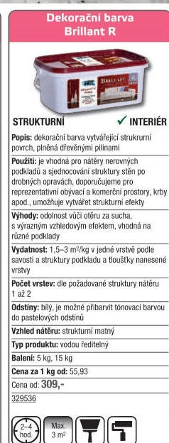Interiérová dekorační barva Brillant HET