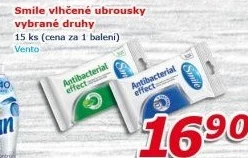 Antibakteriální vlhčené ubrousky Smile