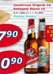 Pivo světlé výčepní Originál 10° Gambrinus