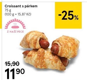 Croissant s párkem