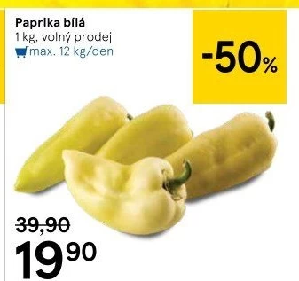 Paprika bílá