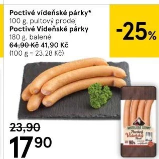 Párky vídeňské poctivé