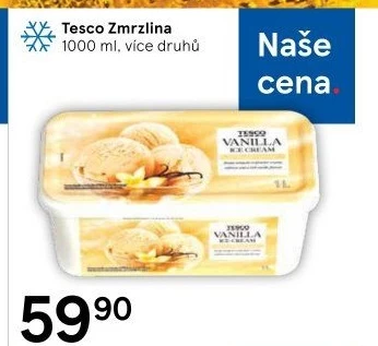 Zmrzlina ve vaničce Tesco