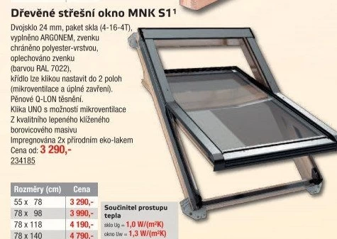Dřevěné střešní okno