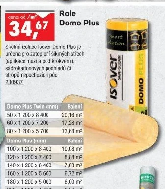 Skelná vata Isover Domo Plus Twin