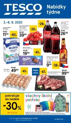 akční leták Tesco 2.9.2020-8.9.2020