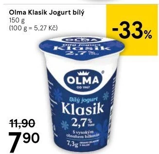 Bílý jogurt Klasik Olma