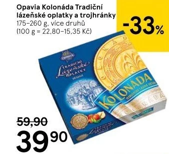 Lázeňské oplatky Kolonáda Opavia