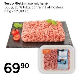 Mleté maso mix Tesco