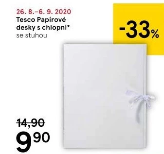 Papírové desky na dokumenty Tesco