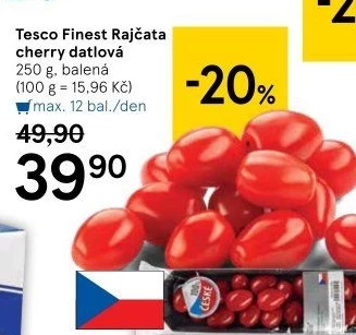Rajčata cherry Tesco Finest