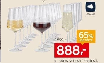 Sada sklenic na víno Leonardo