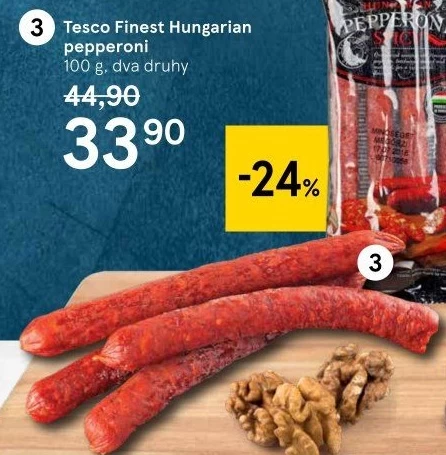 Klobása Hungarian Pepperoni Tesco Finest