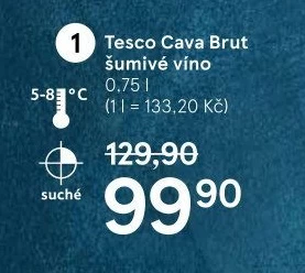 Sekt Brut Cava Tesco