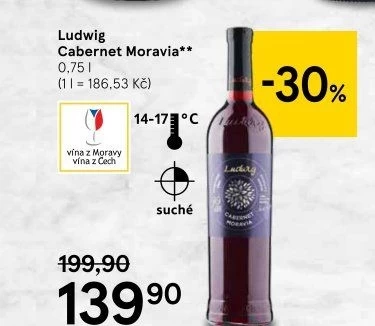 Víno Cabernet Moravia Vinařství Ludwig