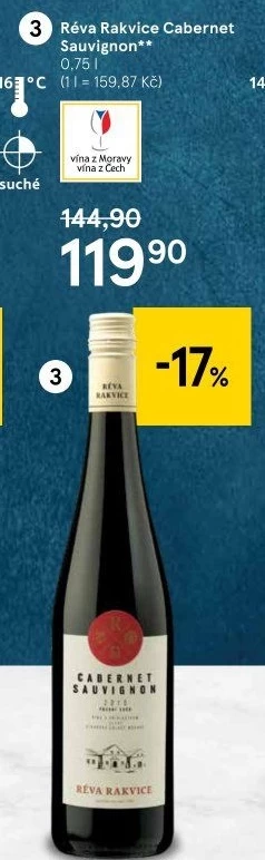 Víno Cabernet Sauvignon Réva Rakvice