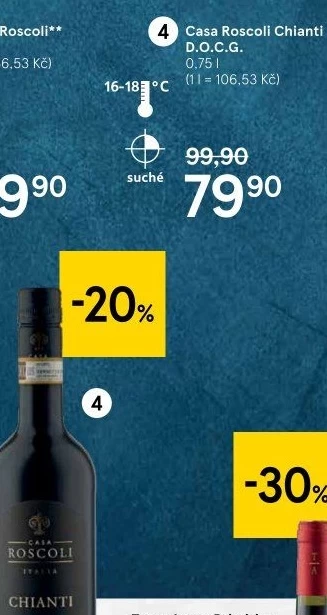 Víno Chianti Casa Roscoli