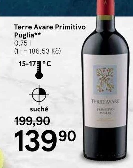 Víno Primitivo Puglia Terre Avare