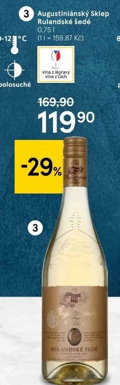 Víno Rulandské šedé Augustiniánský sklep