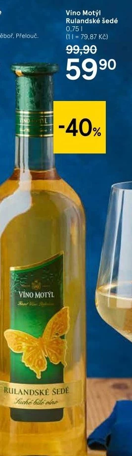 Víno Rulandské šedé Motýl Víno Mikulov