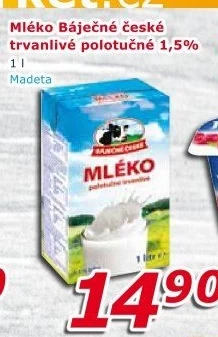 Mléko trvanlivé Báječné české Madeta - 1,5% polotučné