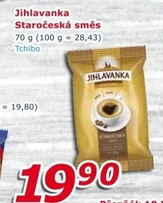 Mletá káva Staročeská směs Jihlavanka