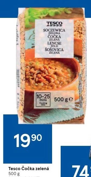 Čočka zelená Tesco