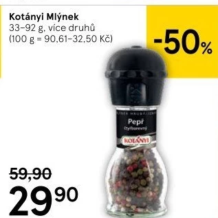 Mlýnek s kořením Kotányi